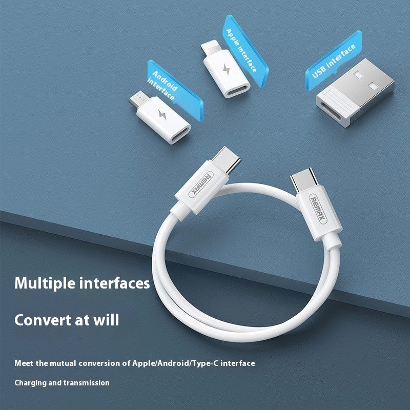 Short Conversion Universal Four-in-one Mobile Phone Bracket Multi-head 60 Fast Charging Cable