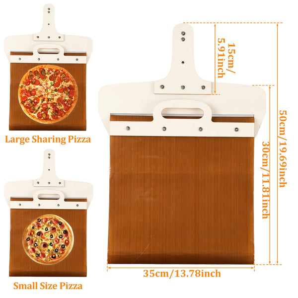 Sliding Pizza Peel Shovel Storage Board Non-Stick Pizza Spatula Food-Grade PP Pizza Baking Kitchen Tool Rectangular Pizza Shovel