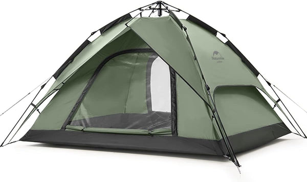 Camping Tent, 3 Person 4 Person Tent for Camping, Easy Setup Instant Pop up Tents for Camping (3 Person-Gray Green)