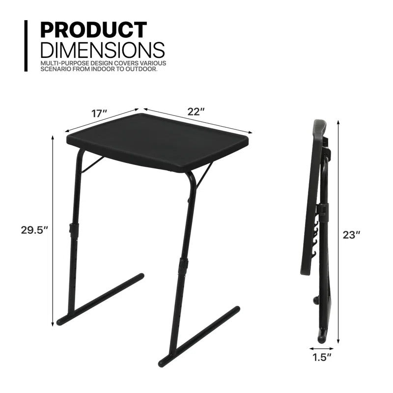 Foldable Tiltable Sturdy Computer Desk Personal Laptop Tray Activity Bedside Table