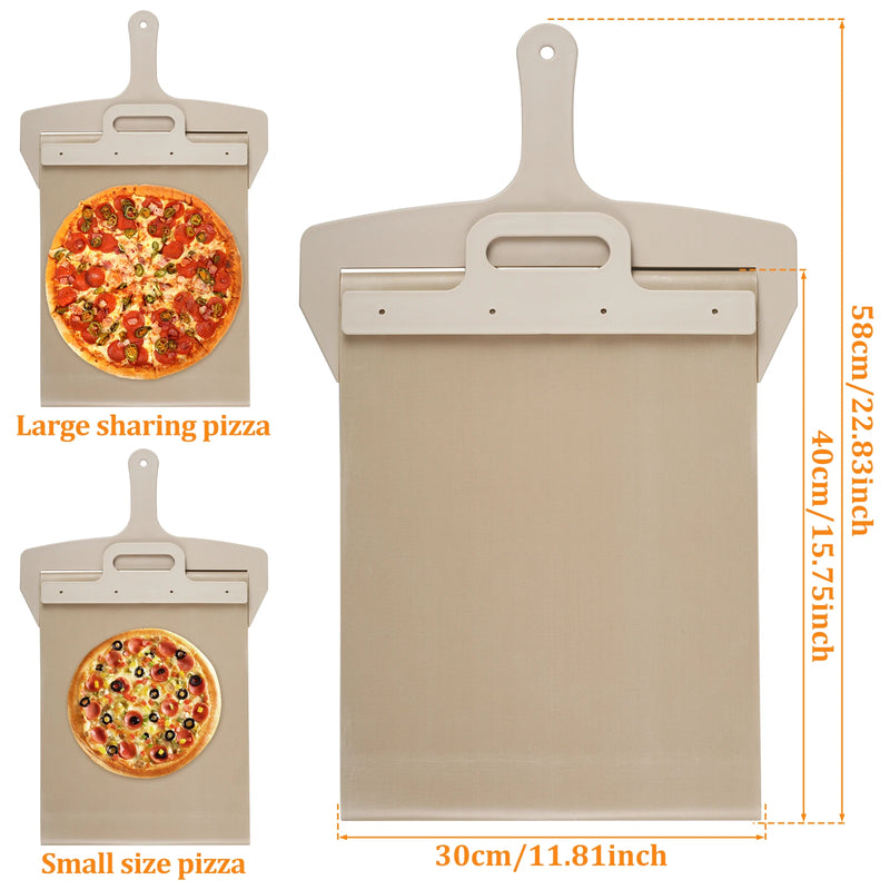 Sliding Pizza Peel Shovel Storage Board Non-Stick Pizza Spatula Food-Grade PP Pizza Baking Kitchen Tool Rectangular Pizza Shovel