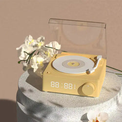 2022 New Retro Vinyl Wireless Bluetooth Speaker Alarm Clock