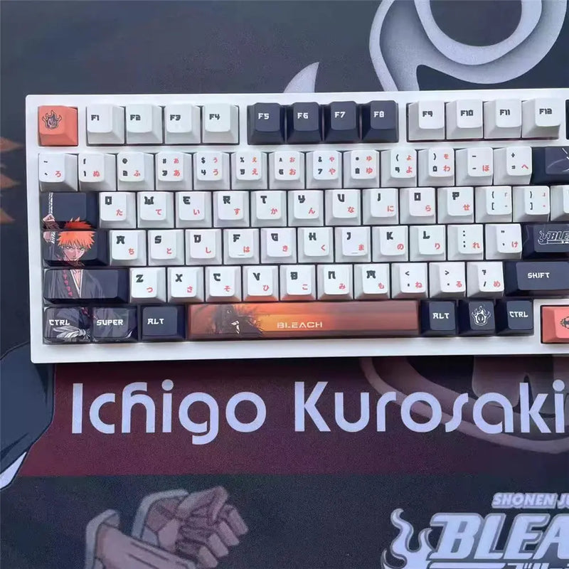 128 Keys Anime Bleach Keycaps for Cherry MX Switch Mechanical Keyboard