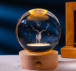 3D Small Night Lamp Crystal Ball Decoration