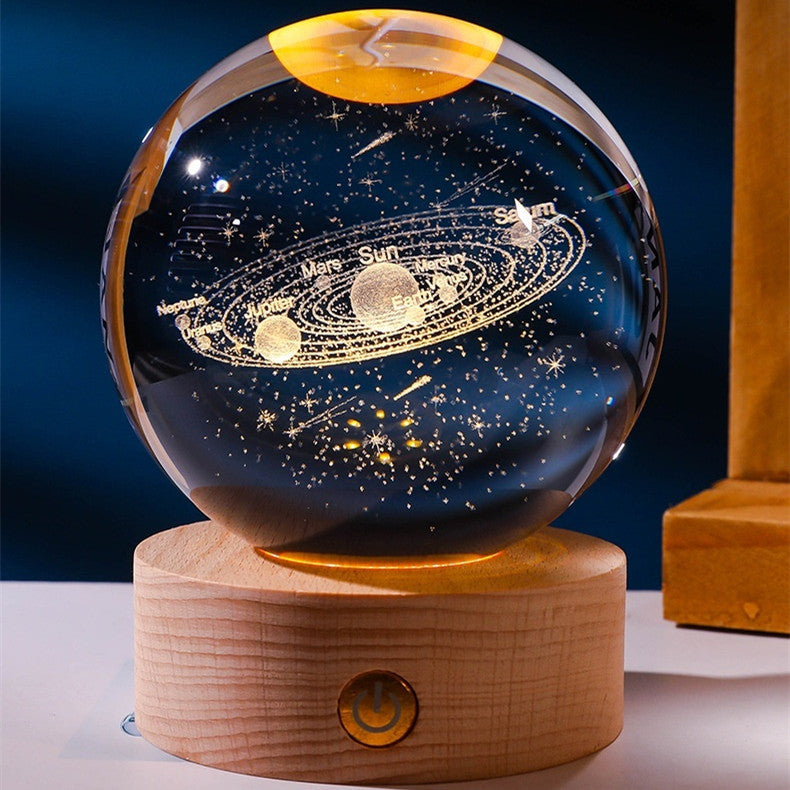 3D Small Night Lamp Crystal Ball Decoration