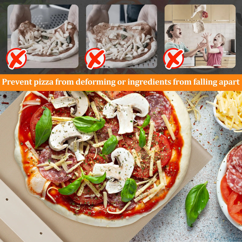 Sliding Pizza Peel Shovel Storage Board Non-Stick Pizza Spatula Food-Grade PP Pizza Baking Kitchen Tool Rectangular Pizza Shovel