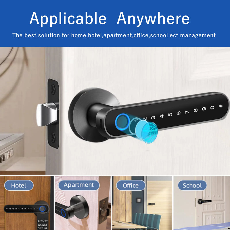 Keyless Entry Smart Door Lock with Fingerprint Recognition and Tuya App Control