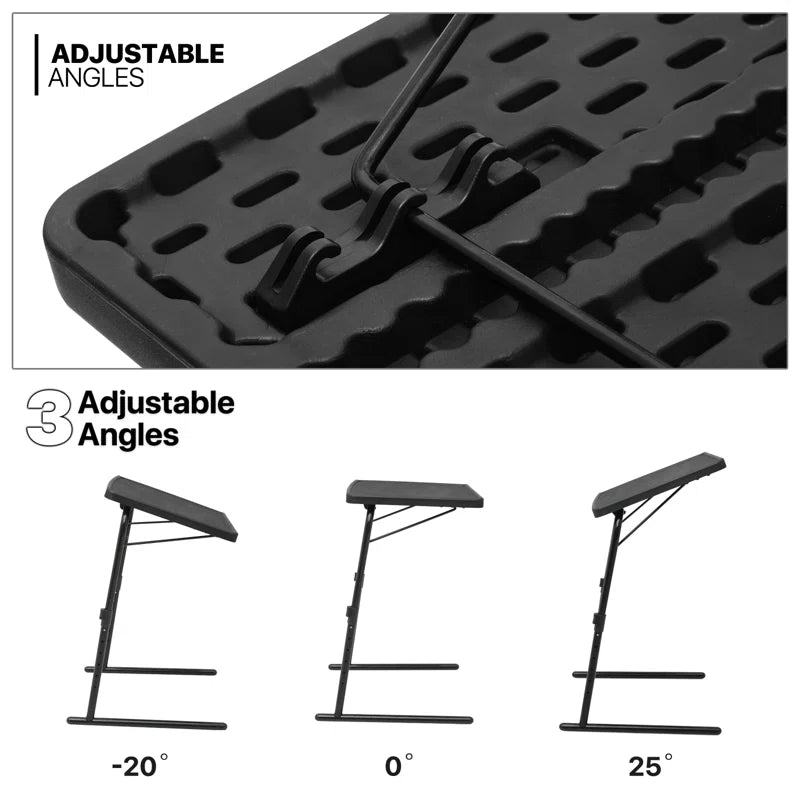 Foldable Tiltable Sturdy Computer Desk Personal Laptop Tray Activity Bedside Table